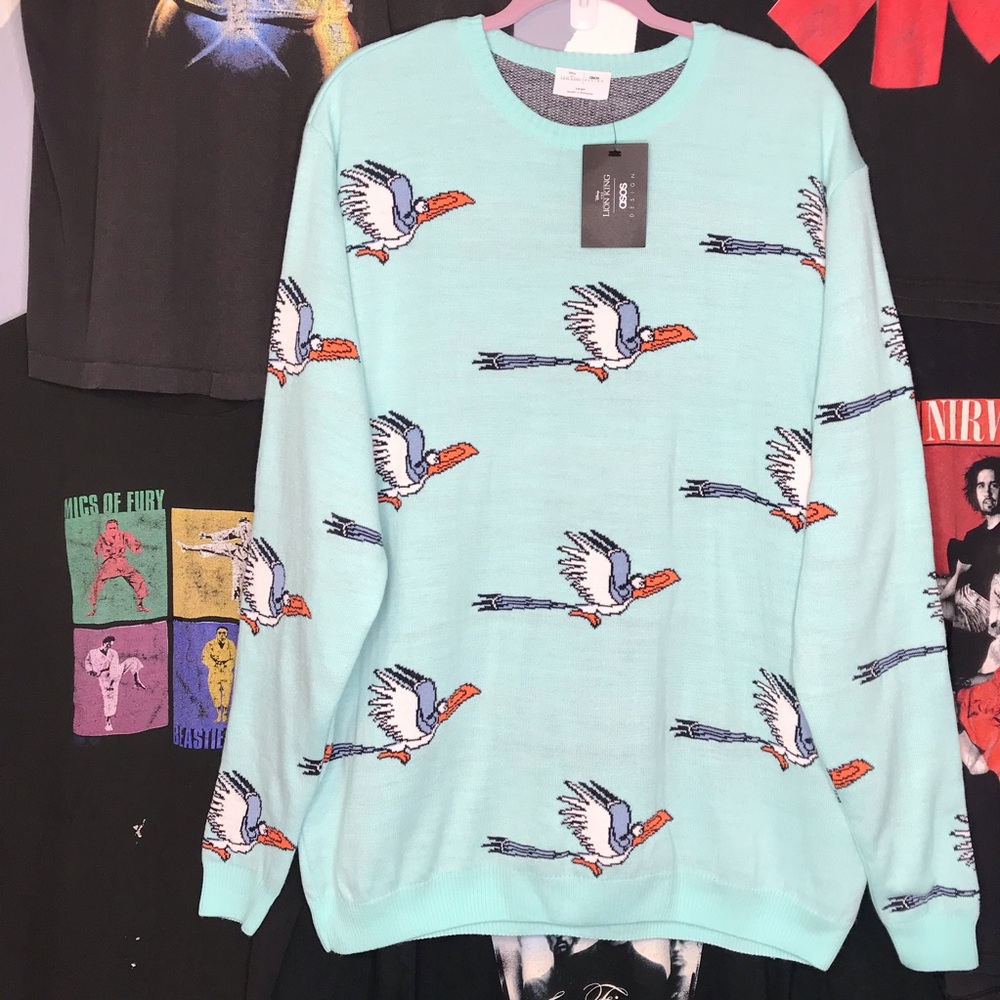 Disney The Lion King Zazu asos Design Knit Sweater Large